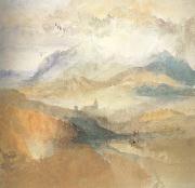 Joseph Mallord William Turner View of an Alpine Valley probably the Val d'Aosta (mk10) France oil painting artist